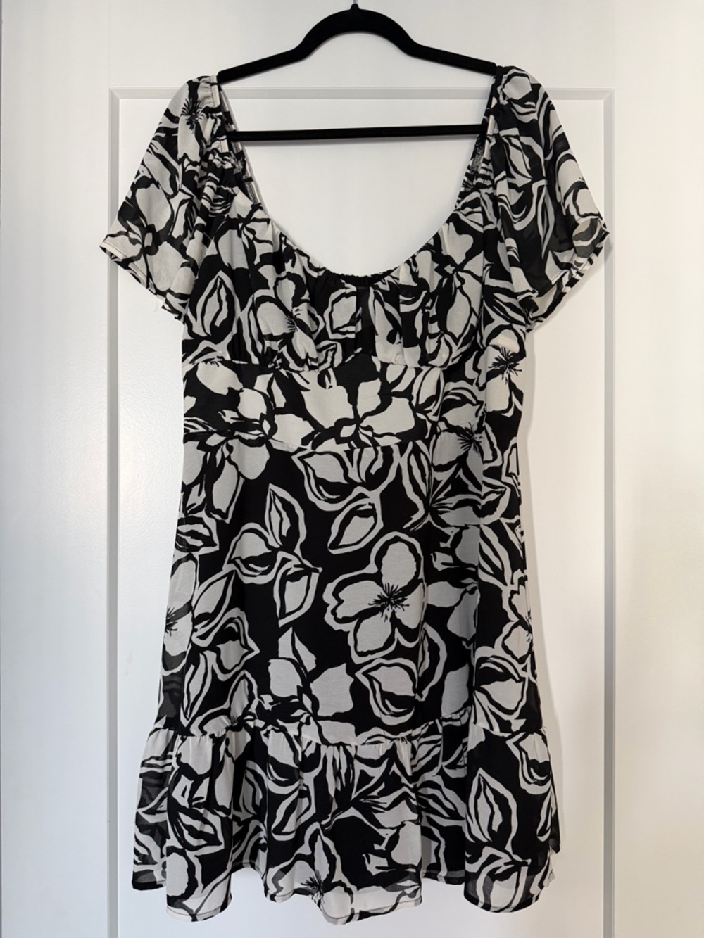 Dynamite Floral Mini Flare Dress